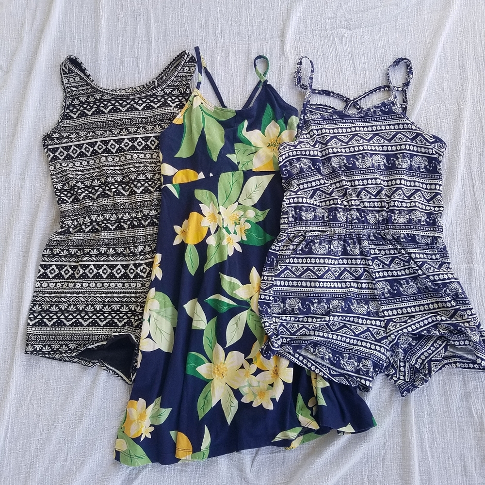Girls 10-12 dress/romper bundle